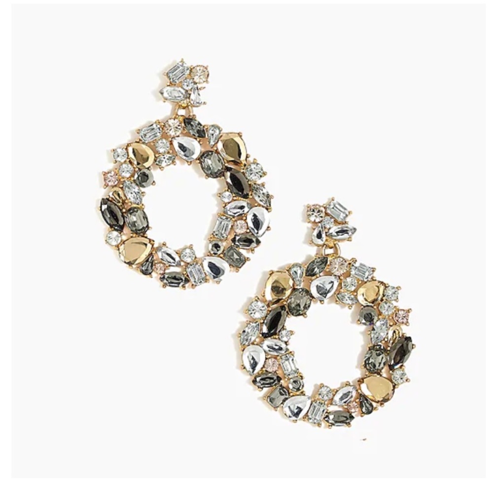 J Crew crystal statement earrings